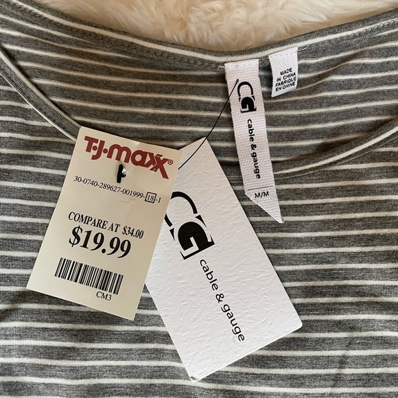 Cable & Gauge Grey Striped Maxi Dress - Picture 4 of 9